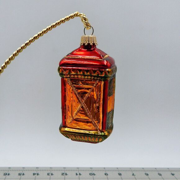 Krebs Grandmother Clock Glass Ornament Germany Pendulum Glitter 3.25 Inch - Picture 4 of 8